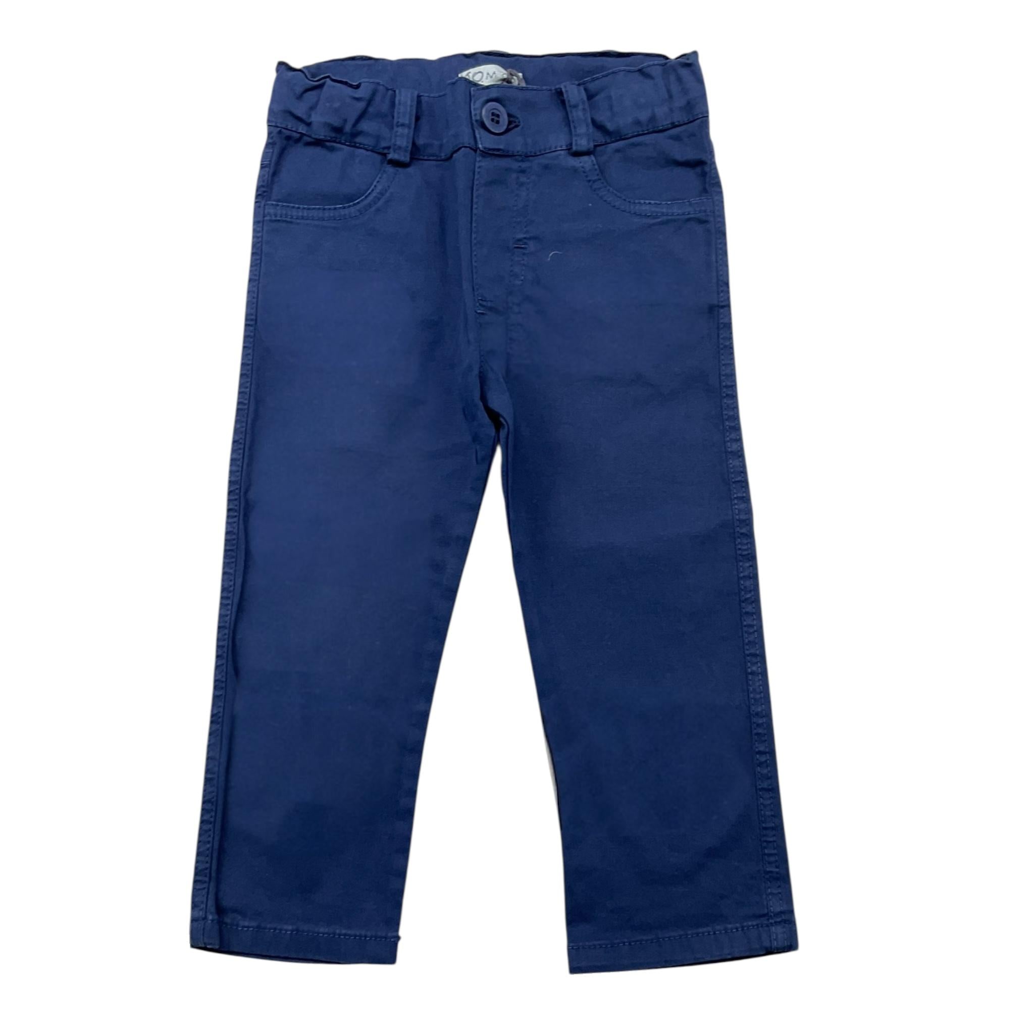 J.O. MILANO pantalone tinta unita con girovita regolabile Blu per Neonato PAN1371 BLU J.O. MILANO 