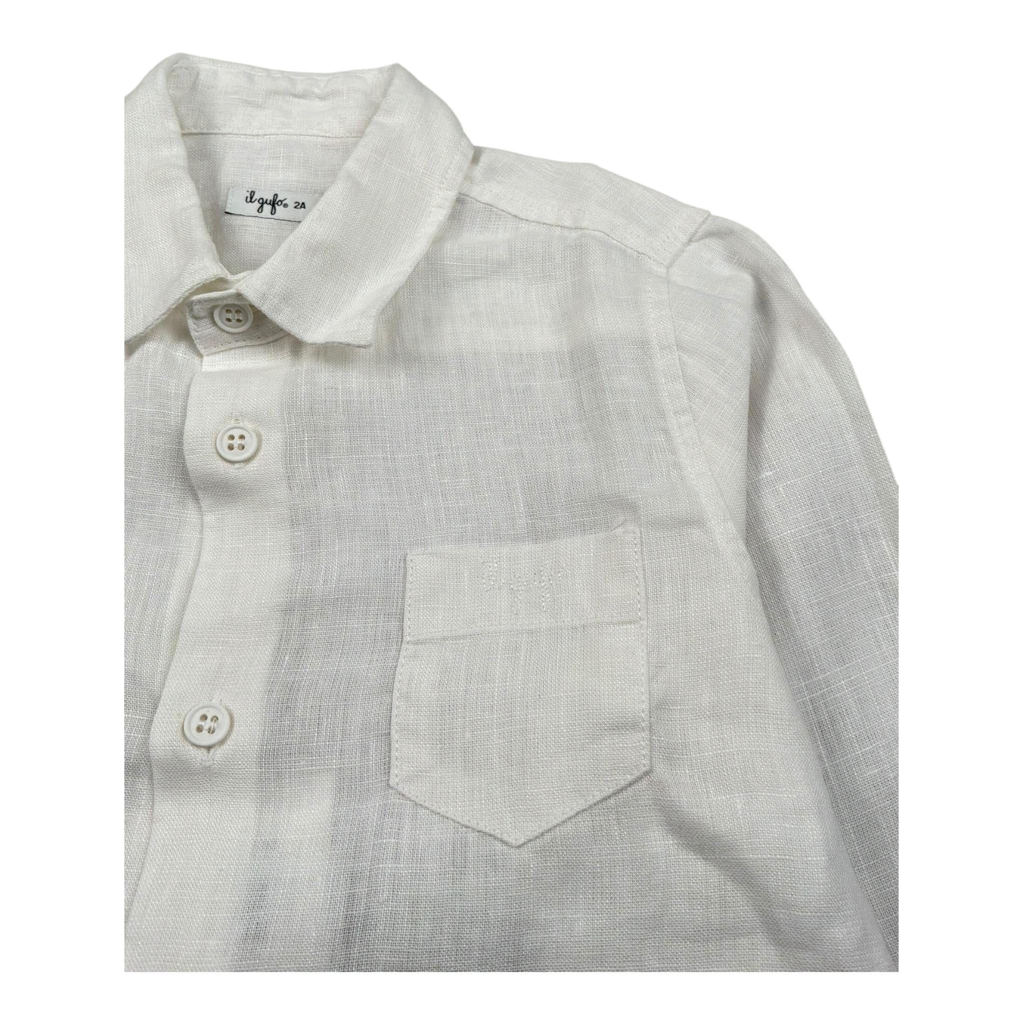 Il Gufo Camicia Manica Lunga Tnta Unita Collo Coreano per Bambino P25CL110L6006 PANNA IL GUFO 