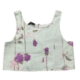 Dixie Top Armloch einfarbig mit blauem Fantasy-Print für Mädchen
