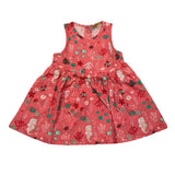 Losan Einfarbiges, marineblaues, rosa gemustertes ärmelloses Kleid für Babymädchen