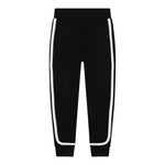 DKNY pantalone tuta tinta unita con profili in contrasto Nero per Bambino D60175 NERO DKNY 