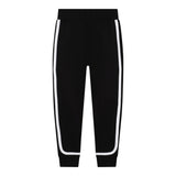DKNY pantalone tuta tinta unita con profili in contrasto Nero per Bambino D60175 NERO DKNY 