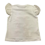 Miss Grant T-Shirt Girocollo Tinta Unita con Stampa In Contrasto per Neonata MG1336 BIANCO MISS GRANT 