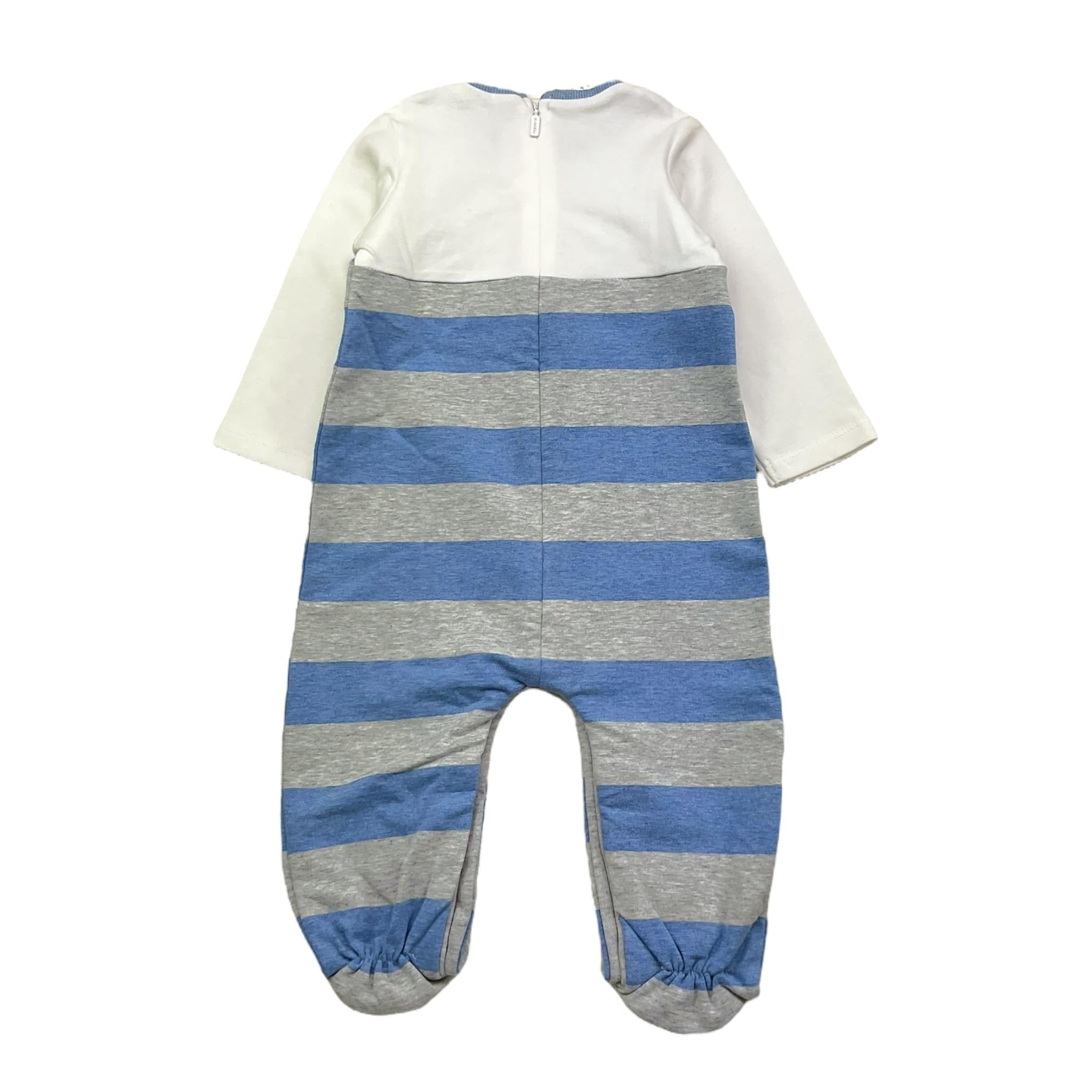 MAYORAL tutina tinta unita con fantasia a righe Bianco per Neonato 2675 BIANCO MAYORAL 