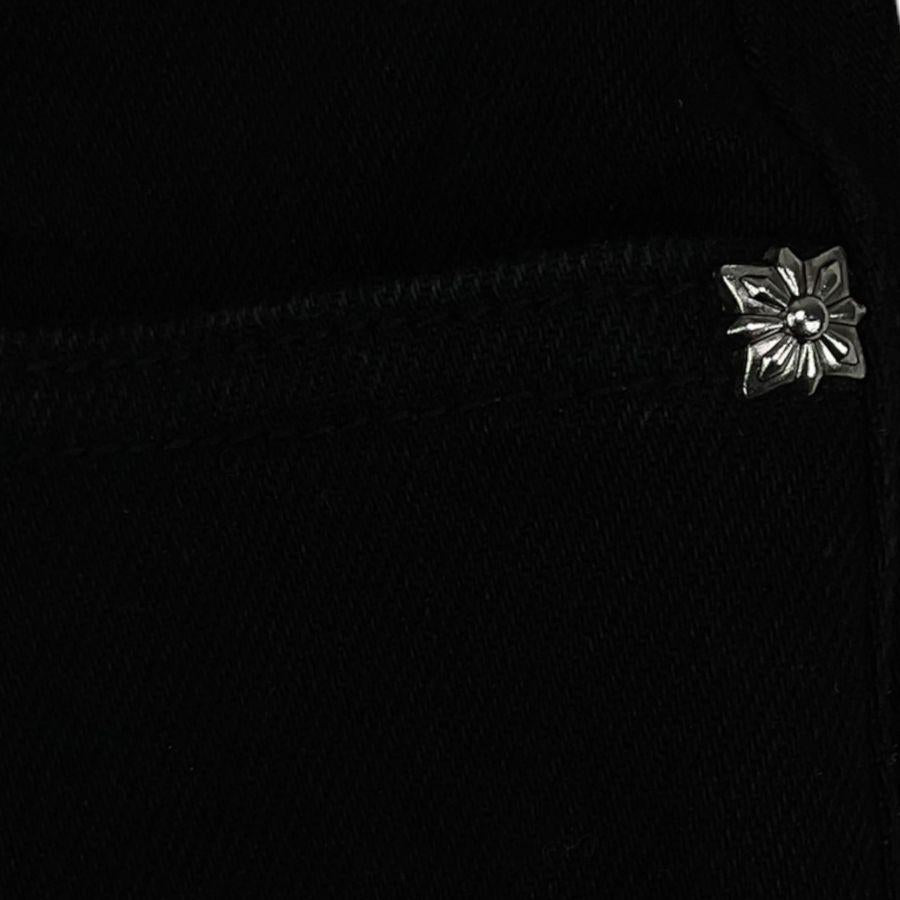 JOHN RICHMOND jeans tinta unita con stampa Nero per Neonata RGA24130JEN NERO JOHN RICHMOND 