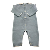 MAC ILUSIO'N tutina tinta unita con colletto Azzurro per Neonata 9449X AZZURRO MAC ILUSIO'N 