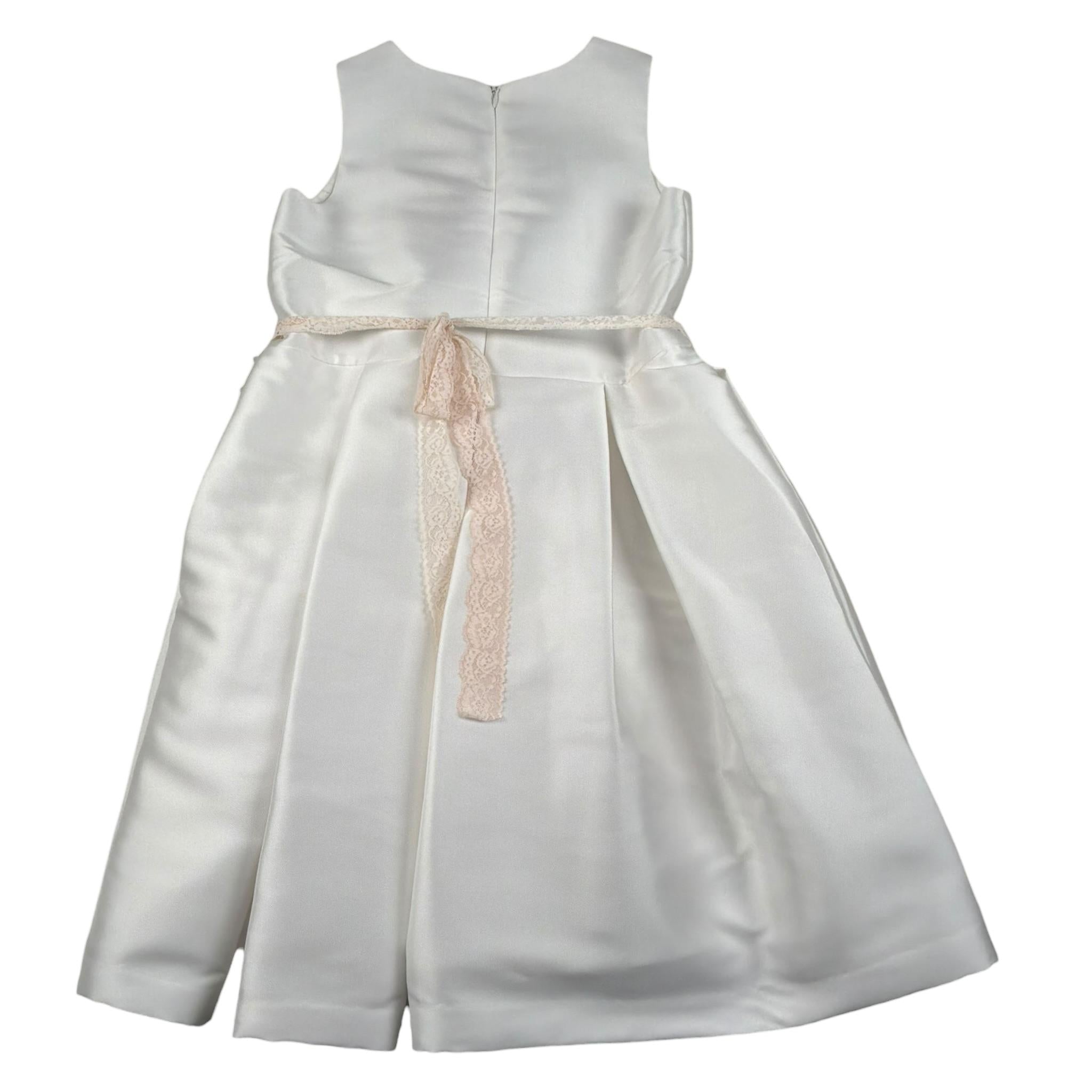 Mimilu' Abito Cerimonia Tinta Unita Giromanica per Bambina 434 BIANCO MIMILU' 