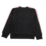 KAPPA felpa girocollo tinta unita con stampa Nero per Bambina 341Y16W NERO KAPPA 