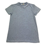 Trussardi T-Shirt Girocollo Tinta Unita con Logo per Bambino TGP26033TS AZZURRO TRUSSARDI 