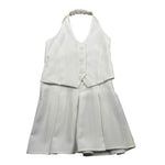 Hinnominate Abito Tinta Unita con Finto Gilet per Bambina 3646V00219 BIANCO HINNOMINATE 