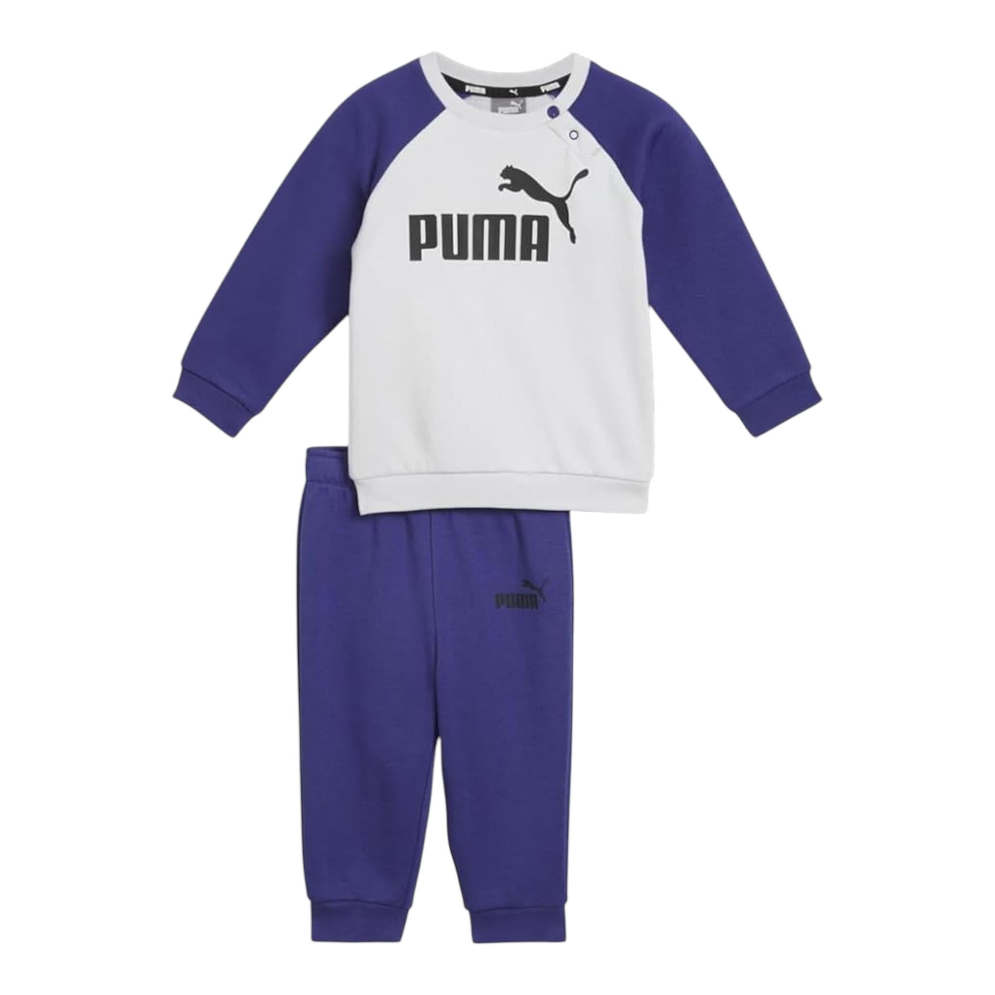PUMA completo 2 pezzi felpa-pantalone bicolore Bianco/viola per Bambina 846143 BIANCO/VIOLA PUMA 