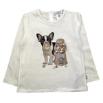 MAGIL shirt girocollo tinta unita con stampa in contrasto Panna per Bambina GN26055 PANNA MAGIL 
