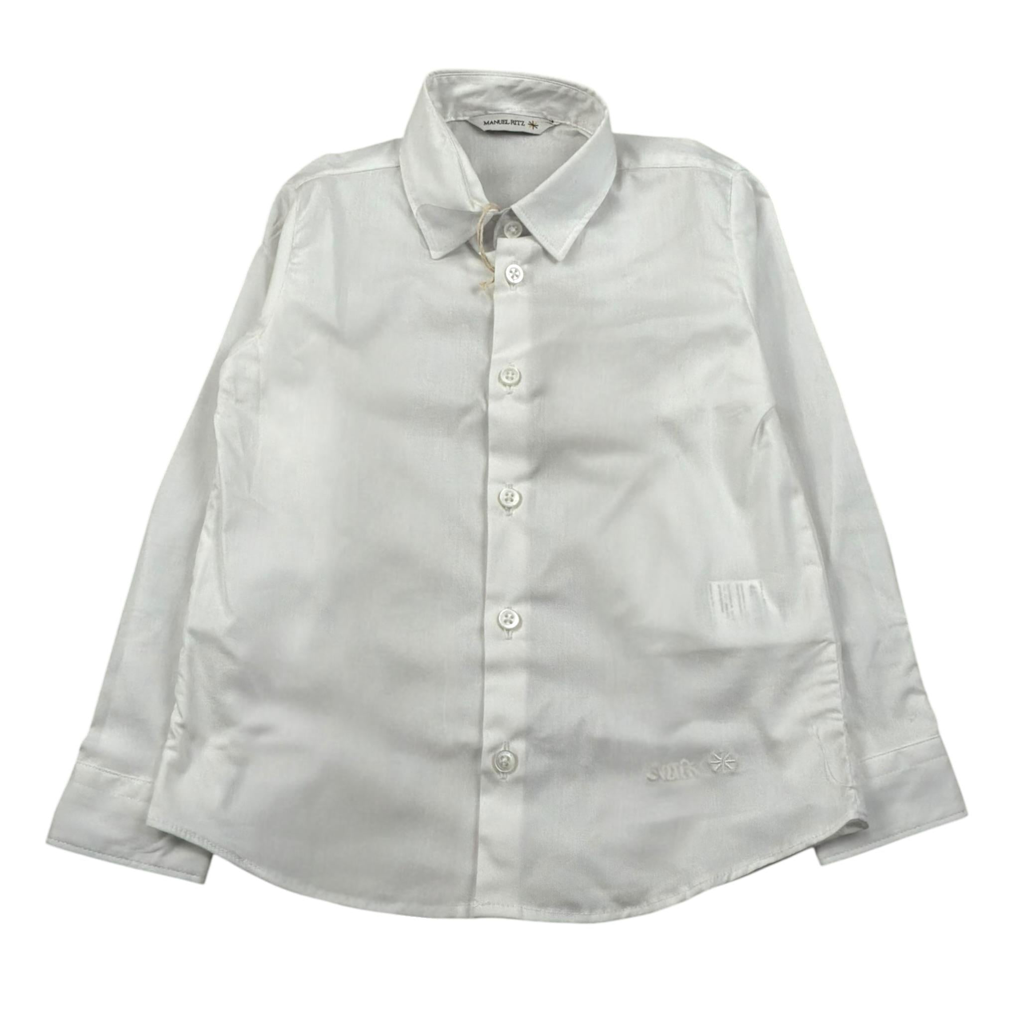 Manuel Ritz Camicia Manica Lunga tinta unita Bianco per Bambino MR2885 BIANCO MANUEL RITZ 