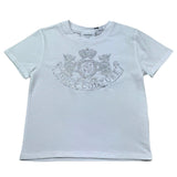 Juicy Couture T-Shirt Girocollo Tinta Unita con Stampa per Bambina JBX6709 BIANCO JUICY COUTURE 