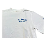 Saint Barth T-Shirt Girocollo Tinta Unita con Stampa per Bambino 00319L BIANCO SAINT BARTH 