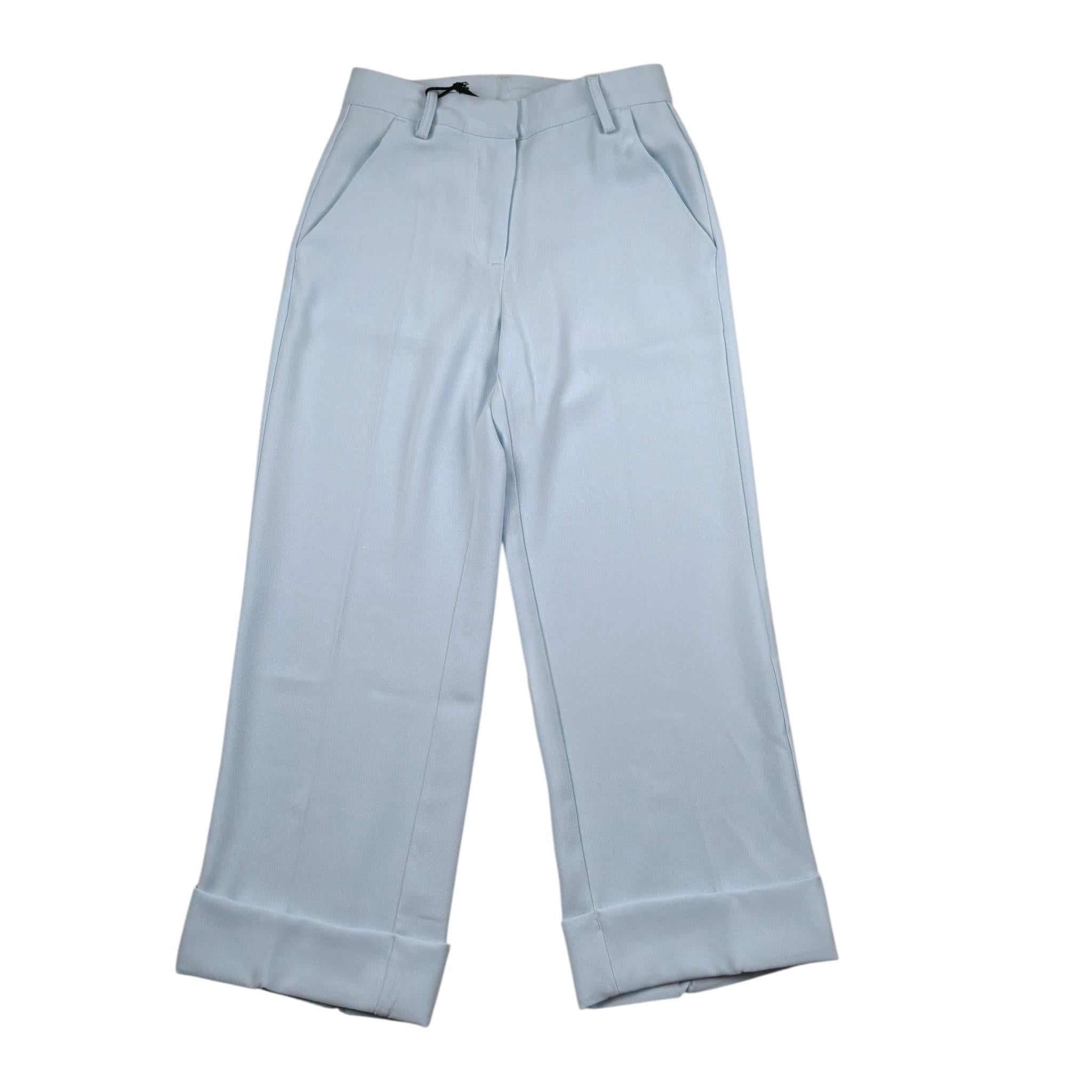 Sarabanda Pantalone Tinta Unita con Cintura per Bambina 0B529X AZZURRO SARABANDA 
