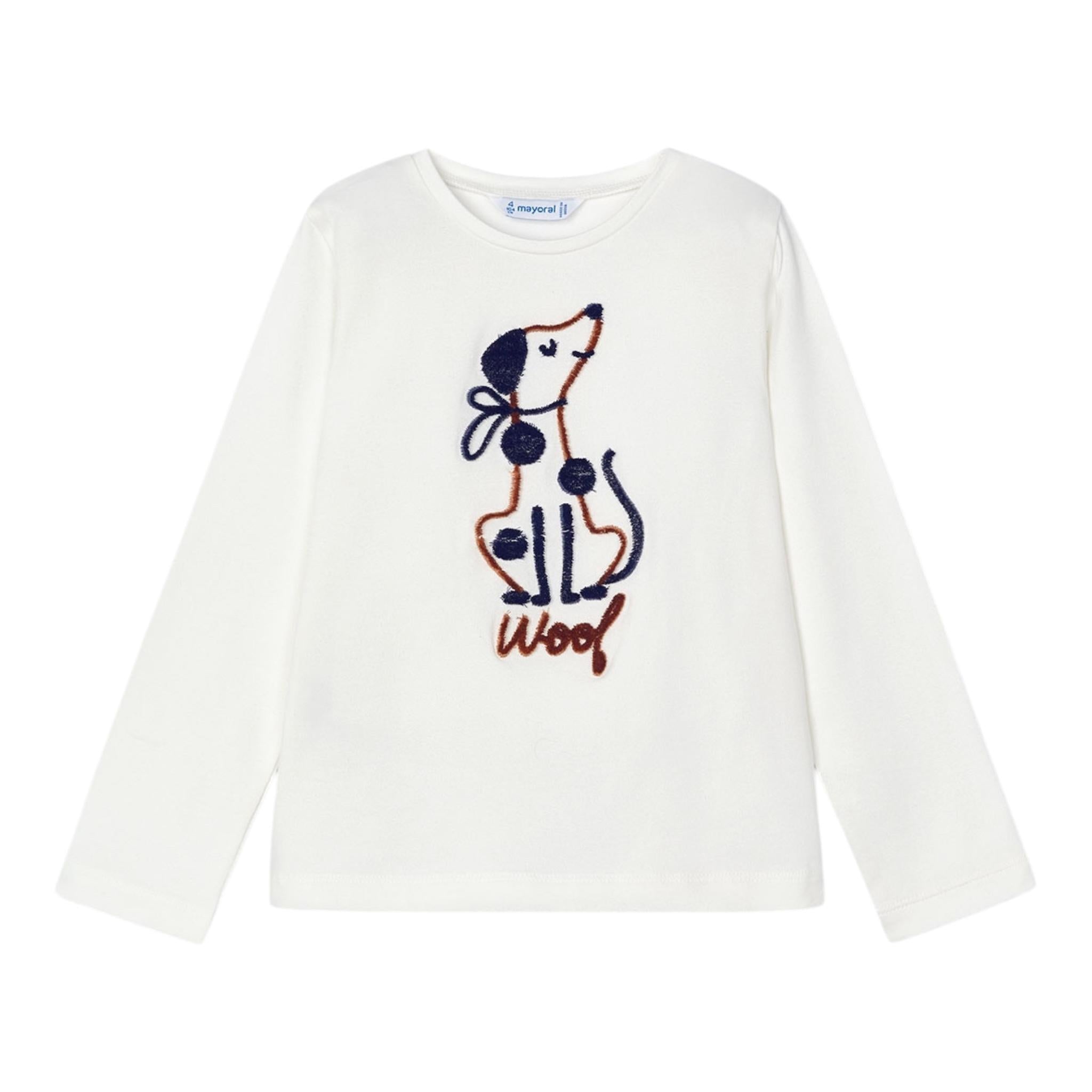 MAYORAL shirt girocollo tinta unita con stampa Bianco per Bambino 4068 BIANCO MAYORAL 