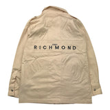 John Richmond Einfarbiges Hemd mit Print und Taschen in Beige für Jungen