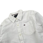 Tommy Hilfiger Camicia tinta unita con Logo Bianco per Neonato KB0KB08142J BIANCO TOMMY HILFIGER 