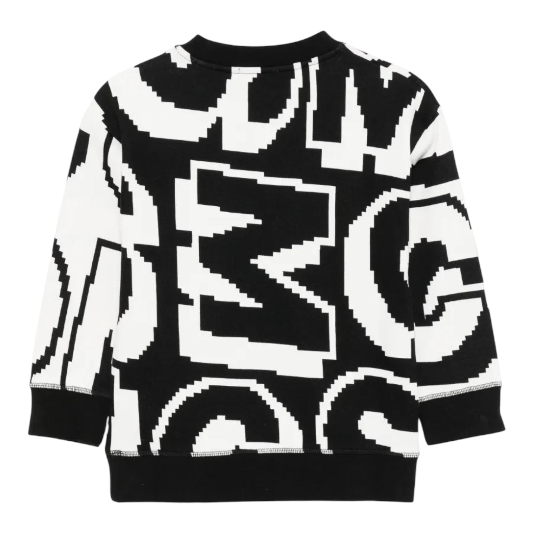 STELLA McCARTNEY felpa bicolore girocollo logata Bianco/nero per Bambino TV4S10 BIANCO/NERO STELLA McCARTNEY 