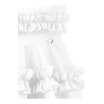 Monnalisa Abito Tinta Unita Giromanica per Bambina 11E910 BIANCO MONNALISA 