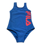 Fila Costume Intero Tinta Unita con Logo per Bambina FAK0423 COBALTO FILA 
