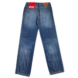 Diesel Jeans Einfarbig Mit Rissen Und Verstellbarer Taille Blau Für Jungen