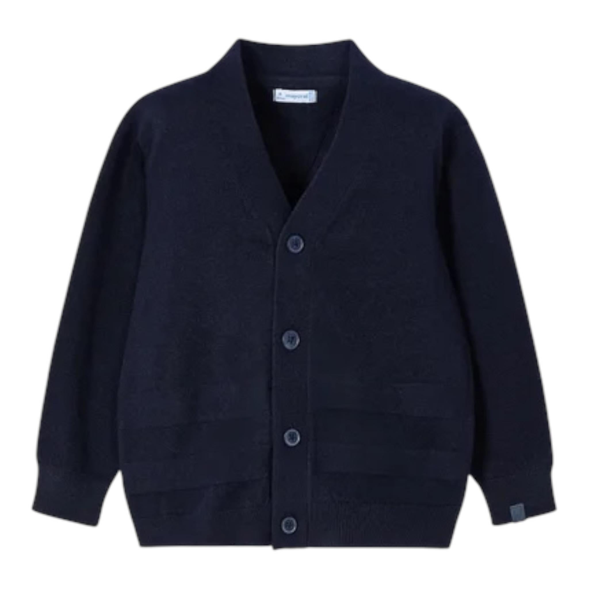 MAYORAL cardigan tinta unita con bottoni in contrasto Blu per Bambino 4348X BLU MAYORAL 