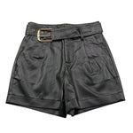 MARC ELLIS short in ecopelle tinta unita Nero per Bambina JMJS00232 NERO MARC ELLIS 