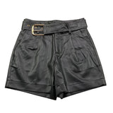 MARC ELLIS short in ecopelle tinta unita Nero per Bambina JMJS00232 NERO MARC ELLIS 