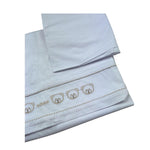 Le Bebe' Lenzuola Set 3 Pezzi Tinta Unita con Stampa per Neonato LBB5284 BIANCO LE BEBE' 