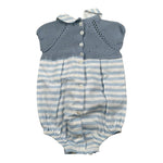 Juliana Pagliaccetto Mezza Manica Fantasia A Righe Azzurro Polvere per Neonato 25169X AZZURRO POLVERE JULIANA 