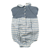 Juliana Pagliaccetto Mezza Manica Fantasia A Righe Azzurro Polvere per Neonato 25169X AZZURRO POLVERE JULIANA 