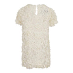 Dou Dou Abito Girocollo Tinta Unita con Applicazioni per Bambina DW1A91XX PANNA DOU DOU 