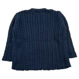 JO Milano – Einfarbiger, blauer Pullover mit Rundhalsausschnitt für Neugeborene