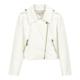 Twinset Giubbino In Ecopelle Tinta Unita con Zip per Bambina 251GJ2561X BIANCO TWINSET 