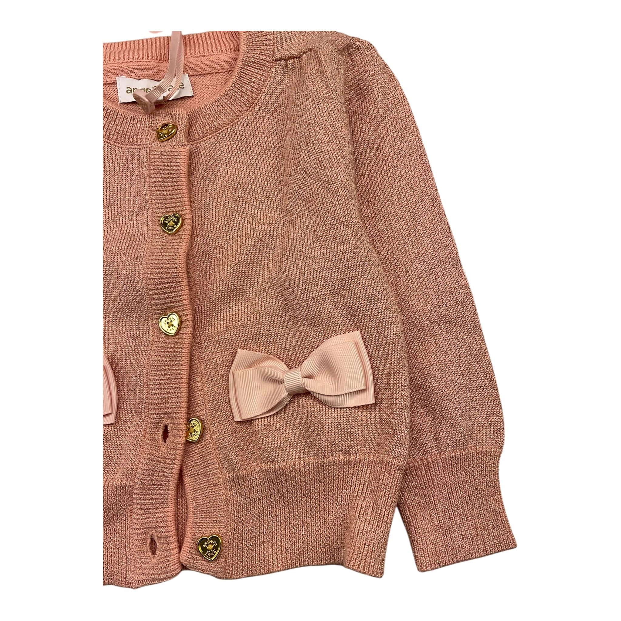 ANGEL'S FACE cardigan tinta unita lurex Rosa per Neonata NICOLETTE ROSA ANGEL'S FACE 