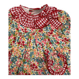 Valentina Bebes Set Kleid-Coulotte Einfarbig mit Beige Print für Baby Mädchen