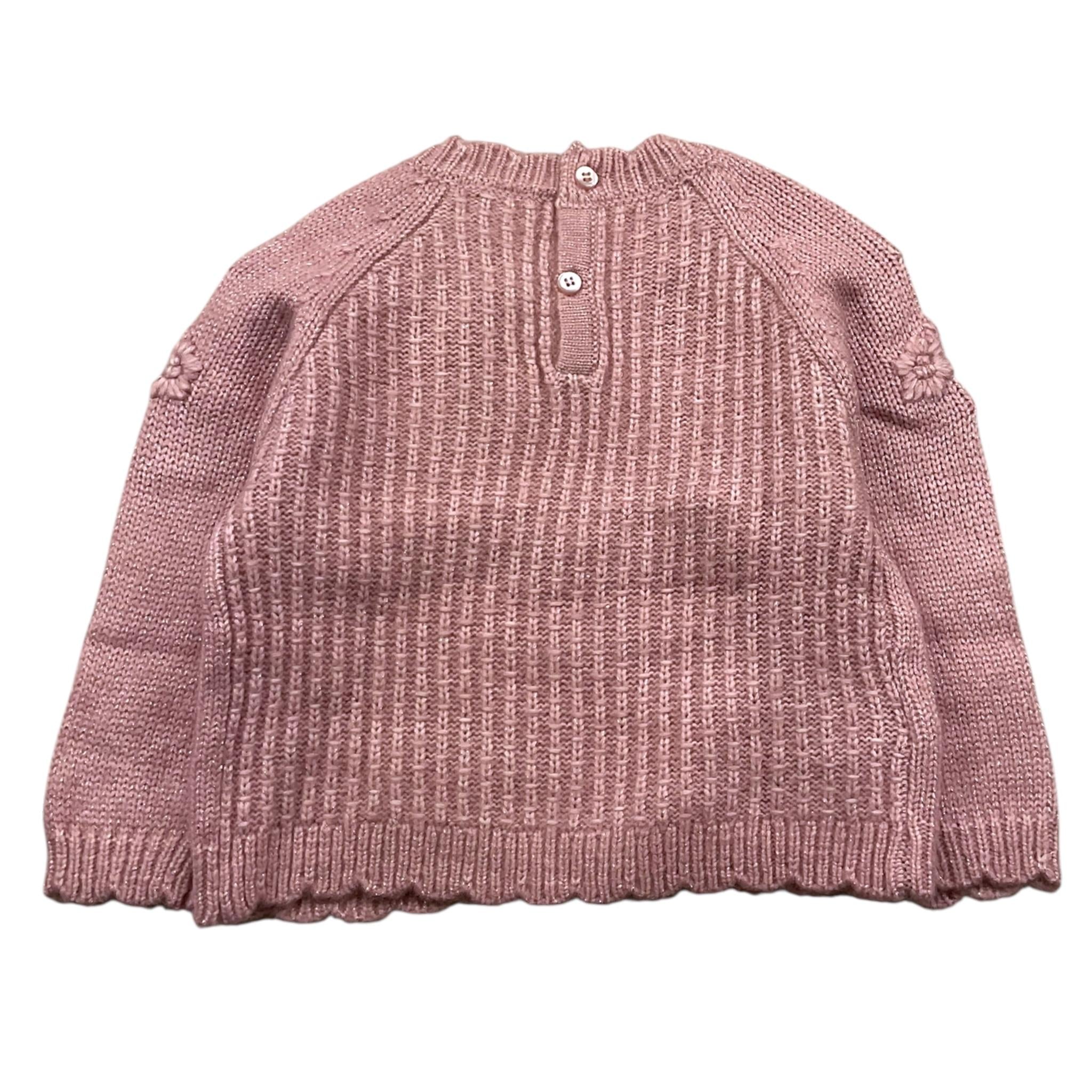 MAYORAL maglia tinta unita con ricami fiori Rosa per Neonata 2324XX ROSA MAYORAL 