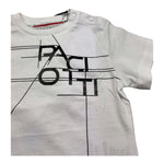 Cesare Paciotti T-Shirt Girocollo Tinta Unita con Stampa per Neonato TSP5165BX BIANCO CESARE PACIOTTI 