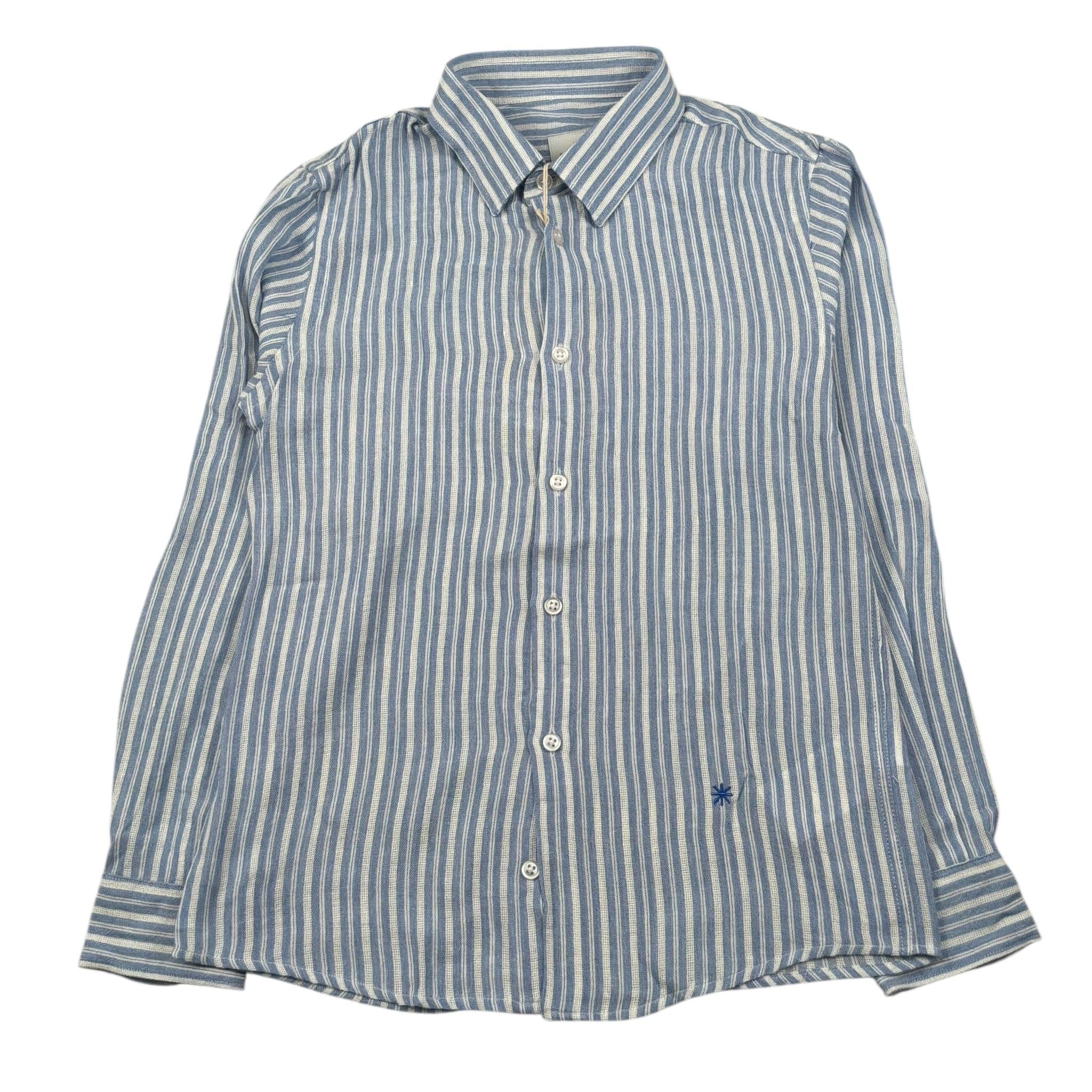 Manuel Ritz Camicia Manica Lunga Fantasia A Righe per Bambino MR2930X AZZURRO MANUEL RITZ 