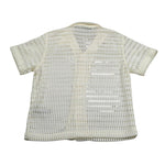 I'M Brian Camicia Mezza Manica Tinta Unita Traforata per Bambino CA3279J PANNA I'M BRIAN 