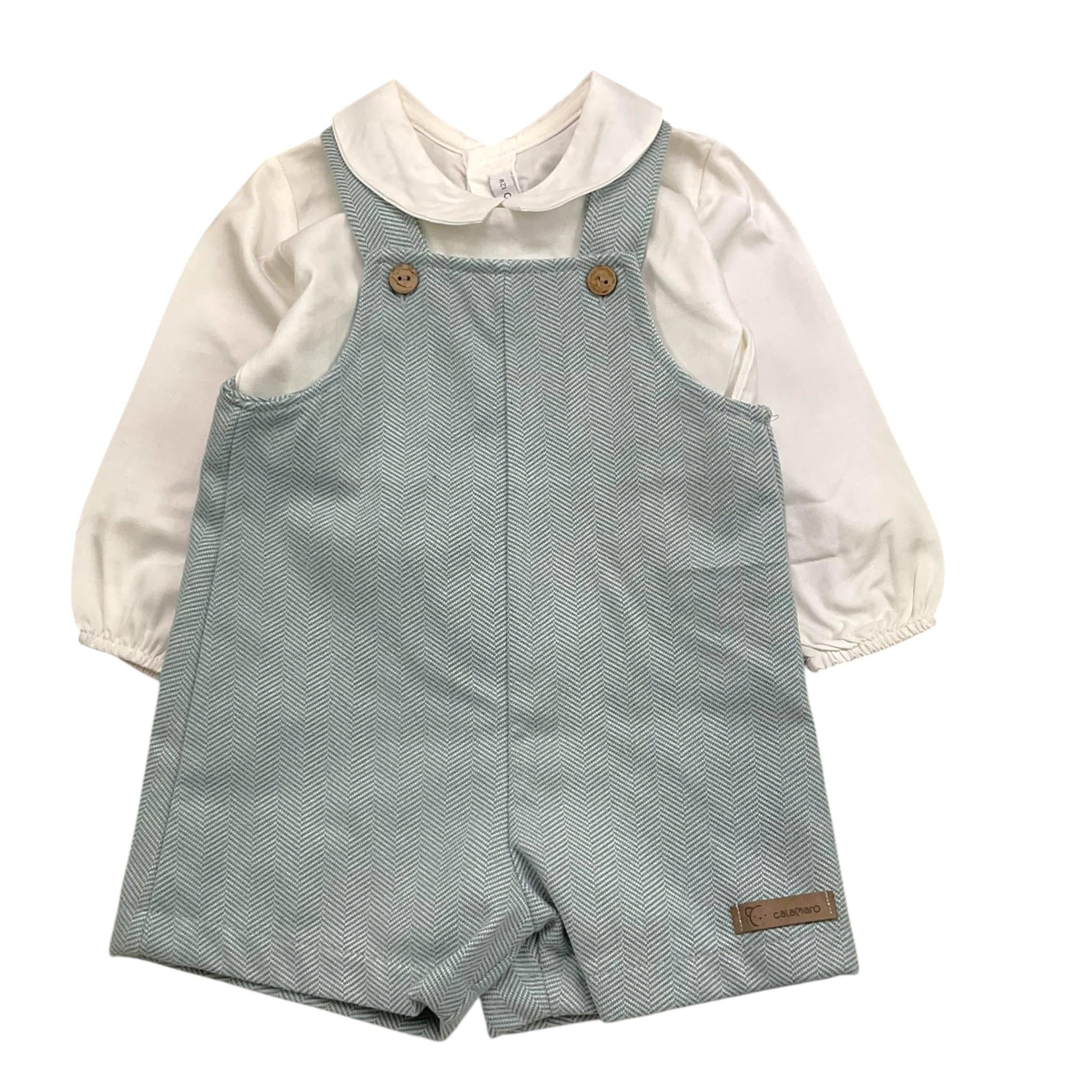 CALAMARO completo 2 pezzi camicia-salopettes Bianco per Neonato 11074XX BIANCO CALAMARO 