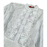 Jijil Abito tinta unita con Ricami Bianco per Bambina JJE23AB080 BIANCO JIJIL 