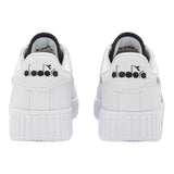 Diadora Sneakers Einfarbig mit Schnürsenkeln und Pailletten Weiß für Mädchen
