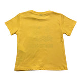 Please T-Shirt Rundhalsausschnitt Einfarbig mit gelbem Aufdruck für Babys