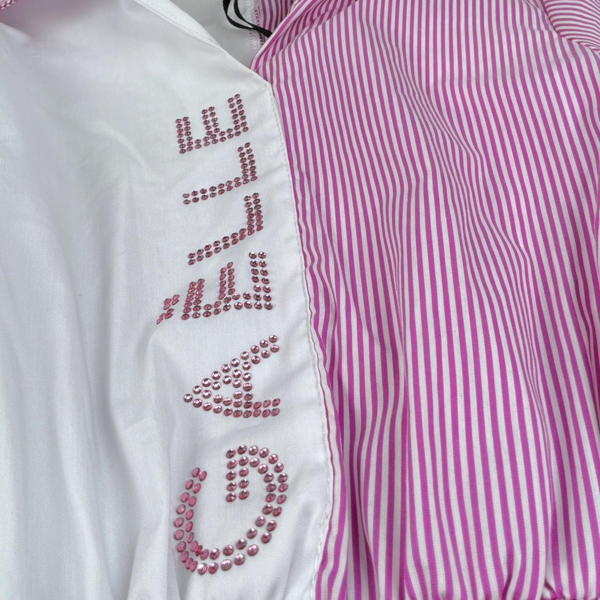 Gaelle Abito Bicolore con Fantasia A Righe per Bambina 2745V00005 BAINCO/ROSA GAELLE 