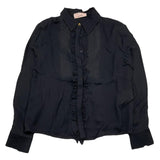 Elisabetta Franchi Langarmshirt Einfarbig Schwarz Für Mädchen