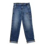 DONDUP jeans tinta unita con 5 tasche Blu per Bambino DMPA236C BLU DONDUP 