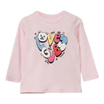 GUESS shirt girocollo tinta unita con stampa Rosa per Neonata A4YI01K6YW4X ROSA GUESS 